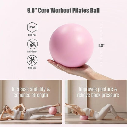 Pilates Kit with Rep Counter Ring for Home Workouts, Includes Pilates Ball, Resistance Bands & Grip Socks, Full Body Workout Set for Women, Beginner-Friendly