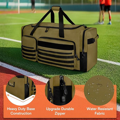 Goloni 130L Heavy Duty Large Duffle Equipment Bag,Catchers Gear Bag with Shoe Compartment,Baseball Duffle Bag