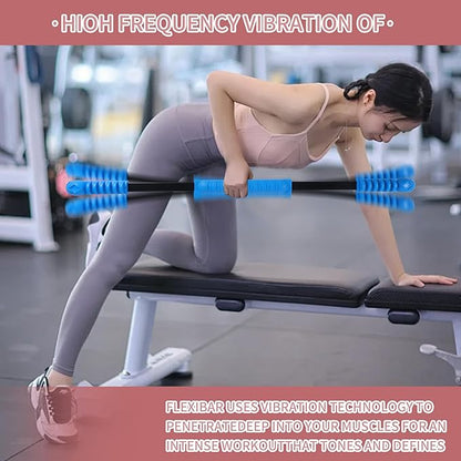 Fitness Bar for Workout,Elastic Exercise Bar, Vibration Weight Stick,Fat Buring Workout Bar for Yoga Pilates Sports,Core Strength Training,Arm Shoulder Stretch at Home Gym.