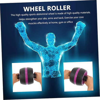 Ab Roller Wheel with Ergonomic Handles and Extra Mat Core Workout Fitness Wheel for Home Gym Suitable for Beginners and Advanced Abdominal Exercise