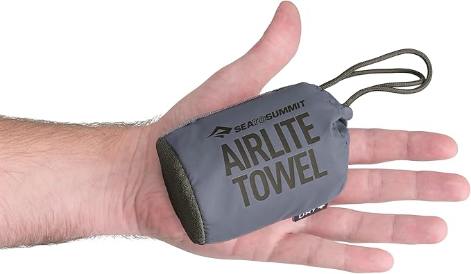 Sea to Summit AirLite Towel, Ultralight Camping and Travel Towel, Large, Beluga