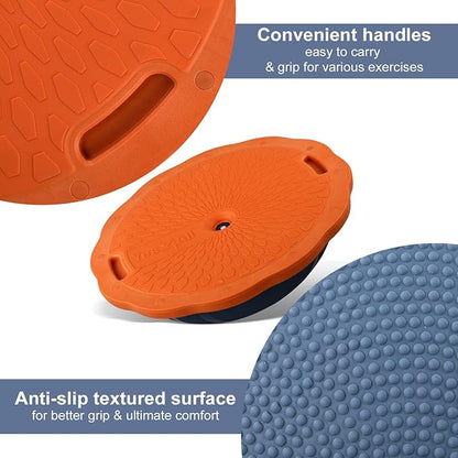 Yes4All Combo Half Ball Balance Trainer Balance, Massager Roller for Yoga, Pilates, Stretches