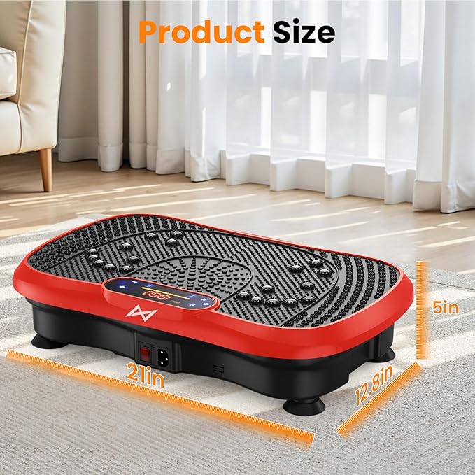 AXV Vibration Plate Fitness Platform Exercise Machine Vibrating Shaking Full Body Shaker Workout Vibrate Stand Shake Board Sport Gym for Weight Loss Fat Burner for Women Men