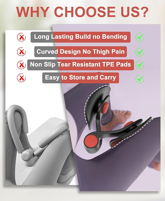 Kegel Exerciser, Pelvic Floor Muscle Exercise Devices for Women, Inner Thigh Exerciser Leg Workout Equipment Thigh Trainer for Male Hip Trimmer Inner Thigh Toner Workout