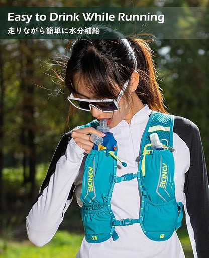 TRIWONDER Hydration Running Vest Backpack, Lightweight Water Pack for Men Women Hydration Backpack for Trail Race, Hiking, Cycling, Climbing, Camping, Jogging, Marathon