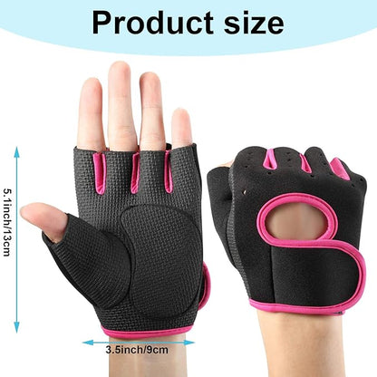 Geyoga 3 Pairs Breathable Workout Gloves, Weight Lifting Exercise Gloves Fitness Gym Glove for Weight Lifting Cycling Fishing Fitness Gym Training Workout, M Size for Men Women
