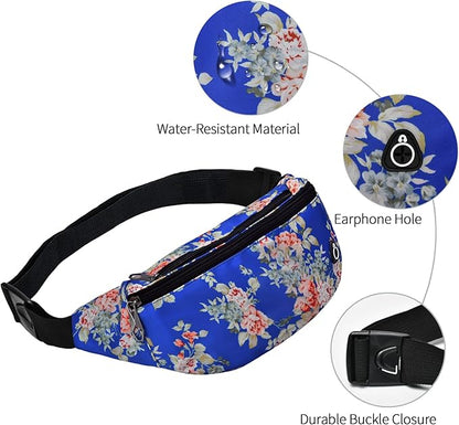 Fanny Pack for Men Women, Waterproof Sports Waist Bag Pack, Belt Bag for Travel Hiking Running