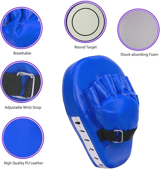 3-in-1 Boxing Gloves and Punching Mitts Set for Kids, Sports Boxing Gloves Boxing Pads with Hand Wraps, Kids Boxing Equipment Set for MMA, Karate, Muay Thai, Taekwondo