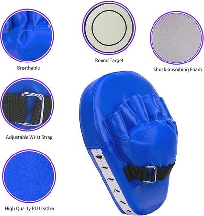 3-in-1 Boxing Gloves and Punching Mitts Set for Kids, Sports Boxing Gloves Boxing Pads with Hand Wraps, Kids Boxing Equipment Set for MMA, Karate, Muay Thai, Taekwondo