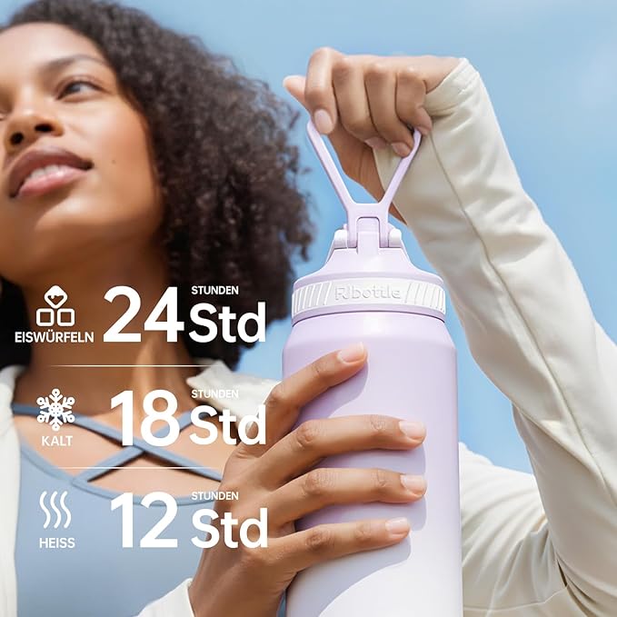 24oz Insulated Water Bottle| Double-Wall Vacuum Stainless Steel, Wide Mouth Design, Leak-Proof Reusable Bottle for Gym, Sports & Daily Hydration - Black