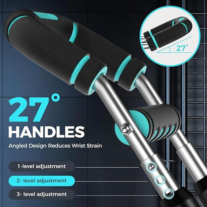 Twister Arm Trainer, Chest Workout Equipment for Men & Women Adjustable 5 Resistance Levels (40-130 lbs), Ergonomic Home Gym Strength Trainer with Anti-Slip Handles & Carry Bag