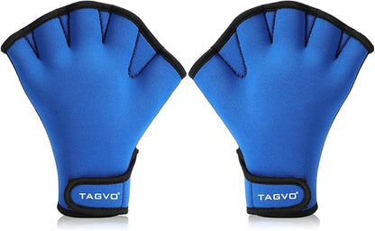 TAGVO Aquatic Gloves for Helping Upper Body Resistance, Webbed Swim Gloves Well Stitching, No Fading, Sizes for Men Women Adult Children Aquatic Fitness Water Resistance Training
