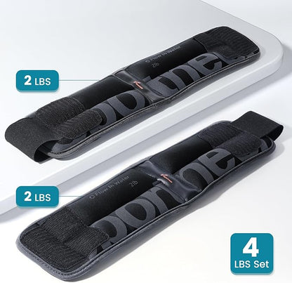 Sportneer Ankle Weights for Men Women Strength Training, 4/10 lbs Pair Leg Weights Set Comfortable and Soft Perfect for Dancing Running Walking Fitness Workout