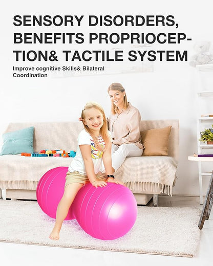 Extra Large Peanut Ball - 39.37"x19.67" Pregnancy, Labor, Birthing, Sensory | Physical Therapy Ball | Exercise Ball - Autism Therapy | Yoga Birth Ball - Core Strength, Stability, Fitness
