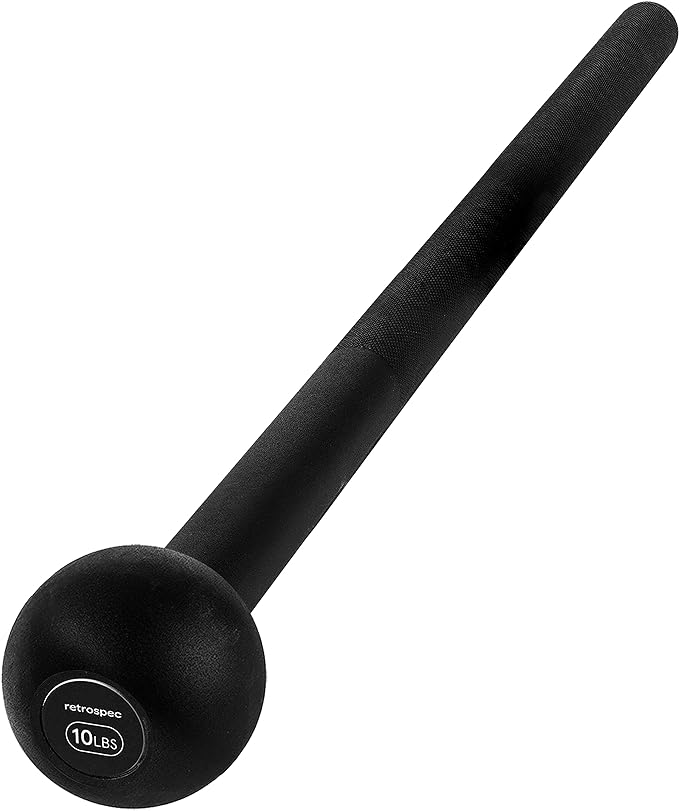 Retrospec Revolve Steel Macebell for Strength Training, Rehabilitation, Stretching, Conditioning and Rotational Training - 5, 7, 10, 15, 20, 30lb Options for Women & Men