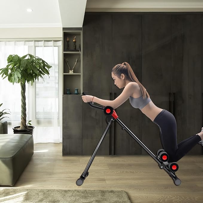 Ab Workout Equipment,Health & Fitness Foldable Hyperextension Roman Chair Full Body Workout for Home Gym, Strength Training Exercise Equipment for Body Shaping, Foldable Waist Trainer Suitable for Beginner