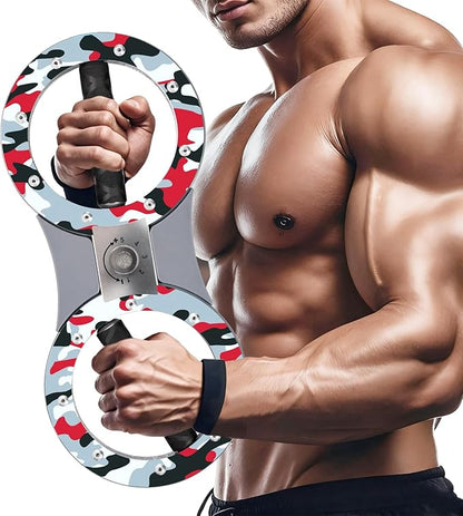 Burn Machine Arm Workout Equipment, 12LB Adjustable Resistance Rotator, 360° Spinning Forearm & Shoulder Strength Trainer for Home Gym Fitness and Boxing Training