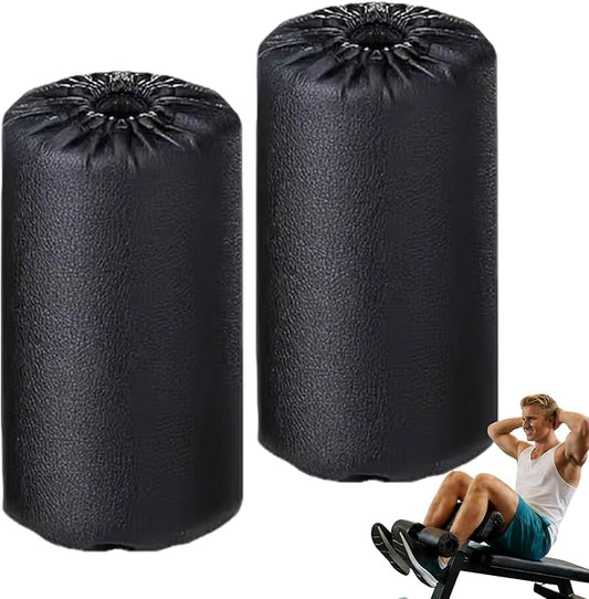 High-Density Foam Foot Roller Replacement for Gym Machines, Balanced Density Leg Extension Pad with Anti-Wobble Contact, Flexible Secure Fit for Home Gym, Rehab & Training (2 Pack)