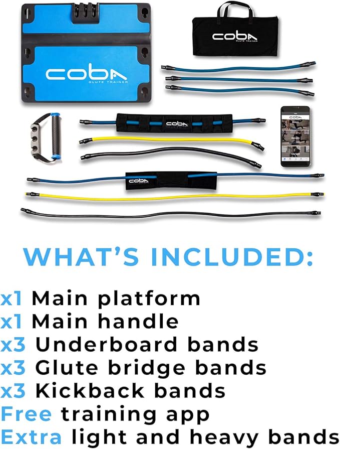 CoBa GLUTE Trainer - Full Home Workout System, Core & Booty Exercise Machine, Resistance Band Full Body Trainer