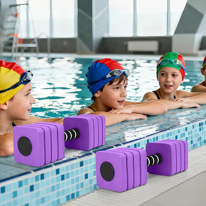 Aquatic Exercise Dumbbells, 2PCS Foam Water Weights, Aerobic Exercise Fitness Equipment Dumbbell, Dumbbells Set for Water Aerobics Weight Loss, Pool Fitness, Underwater Exercise