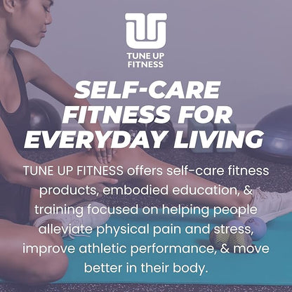 YOGA TUNE UP® Therapy Balls in Tote by Tune Up Fitness - Massage Balls for Trigger Point, Pressure Point & Myofascial Release - Use as Single or Peanut Ball for Pain Relief & Relaxation (Aqua Blue)
