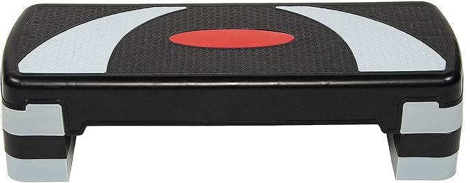 BalanceFrom Aerobic Step Platform Trainer with Adjustable 3-Level Risers, 400 Pound Weight Capacity – Non-Slip Exercise Stepper for Cardio, Strength, and Fitness Workouts, 31", Multiple Colors