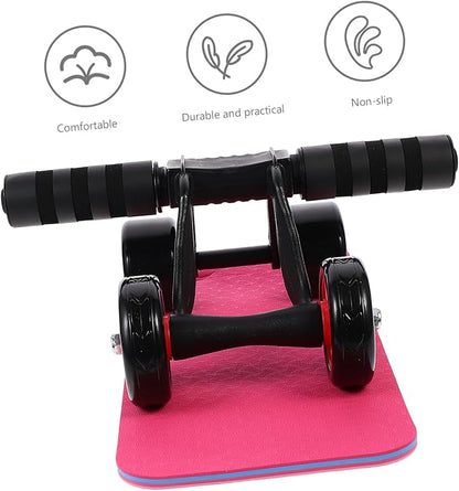 1set Four-wheel Abdominal Roller for Core Strength Training Non- Ab Exercise Equipment for Home and Gym Workouts Suitable for Beginners and Advanced Users