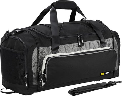 MIER Large Gym Bag for Men Sports Duffle Bag with Shoe Compartment 60L Lightweight Duffel Bags for Workout Fitness Travel, Blue