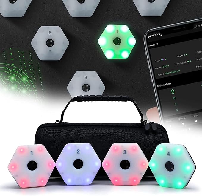 TsoLay Training Speed Agility Training Lights, Smart APP Control Gym Fitness Sports Training Reaction Lights with 6 Light Colors and 270 Degree Wide Angle, Exercises Accessories Lights for All Ages