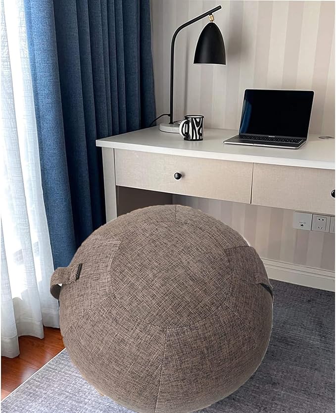 Yoga Ball Chair Cover - Pregnancy Birthing Ball Cover 55/65/75cm Stability Ball Chair for Ergonomic Seating Home, Office, Pilates, Yoga, Fitness