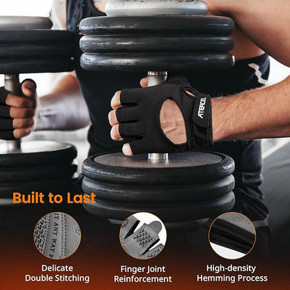 ATERCEL Weight Lifting Gloves Full Palm Protection, Workout Gloves for Gym, Cycling, Exercise, Climbing, Breathable, Super Lightweight for Mens and Women