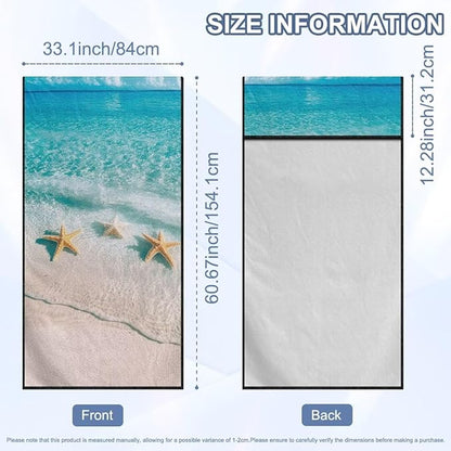 Bulopur Beach Starfish Car Seat Towel Cover After Gym Workout Beach Swimming Sweating Car Seat Cover Fits for Car SUV Sedan Truck Front Seats