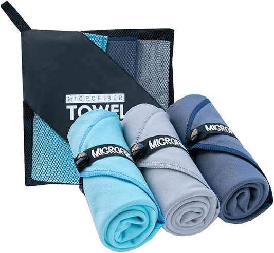 Microfiber Towels Quick Dry Gym Fast Drying Towels for Beach Camping Yoga Travel Sports Towels 3 Pack