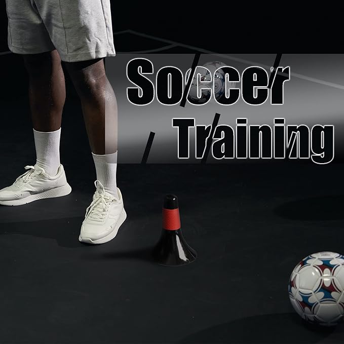 8 Pcs Sport Cones for Drills，9 Inch Agility Training Cones Sports with Carry Bag, Basketball Training Cones for Soccer Football Basketball Speed Grab Drills and Training