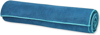 Gaiam Yoga Towel - Mat Sized Active Dry Non Slip Moisture Wicking Sweat Absorbent Microfiber Hot Yoga Towel for Women & Men | Stay-Put Corner Pockets (70" Long x 26" Wide)