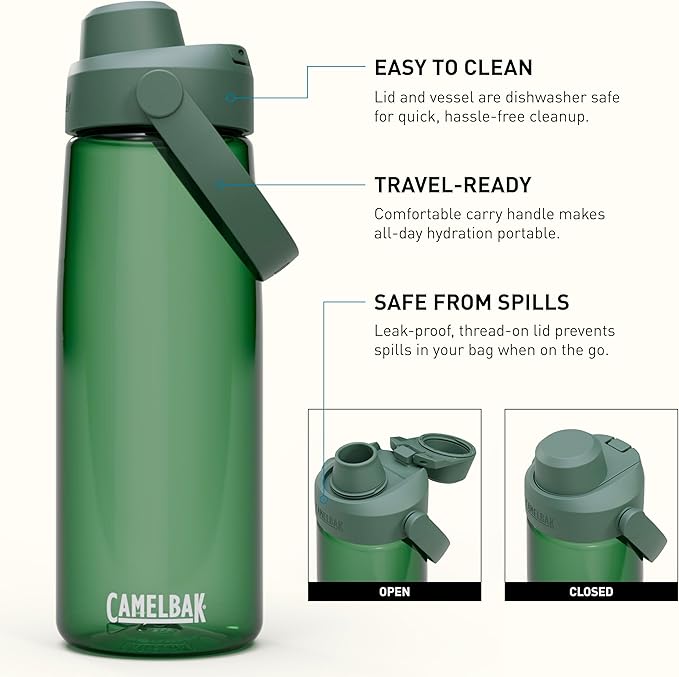CamelBak Thrive Chug Tritan Renew Water Bottle Forest Green, 25oz