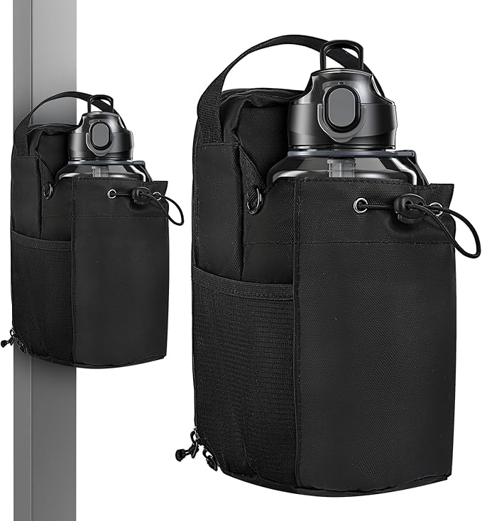 DZ Duozhan Magnetic Gym Bag with Large Capacity – 46oz Water Bottle Holder & 6.6lbs Storage – Strong Magnetic Attachment for Workouts – Waterproof Laminate & Polyester – Adjustable Strap for Gym