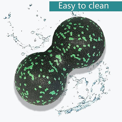 Set of 2 Peanut Massage Ball - Double Ball for Trigger Point Therapy, Myofascial Release, Deep Tissue Fitness Massage & Relax Tight Muscles, Trigger Point Massage Ball (Green)