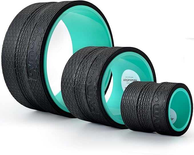 3pack Back Wheel Foam Roller – Targeted Back & Neck Relief, Lumbar Spine Stretcher, Spinal Decompression Stretcher, Massage Roller with Density Foam for Physical Therapy, Supports 500lbs