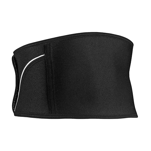 Rehband Back Support Black, Lower Back Support Belt made of 5mm SBR/Neoprene, Stabilization Belt for Back & Lumbar Spine for Sports & Daily Life