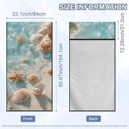 Bulopur Beach Starfish Shell Car Seat Towel Cover After Gym Workout Beach Swimming Sweating Car Seat Cover Fits for Cars SUV Sedan Truck Front Seats