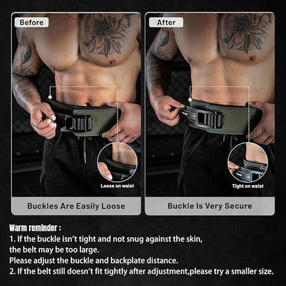 Lever Lifting Belt for Man and Women, Weightlifting with Adjustable Heavy Duty Buckle, Professional Weight Lifting Belt