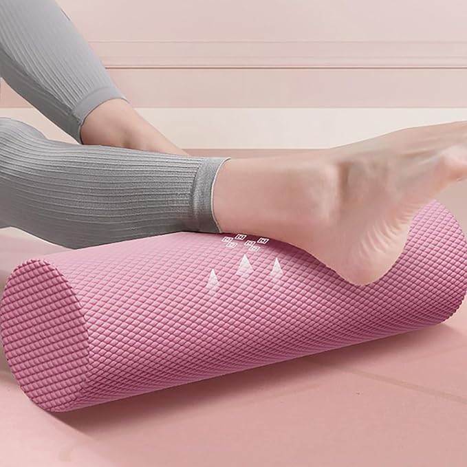 12 Inch EVA Soft Dot Foam Roller for Muscle Therapy, Yoga and Balance Exercises, High-Density Massage Roller, Foam Roller for Back, Legs for Home, Gym and Travel (Pink#L)