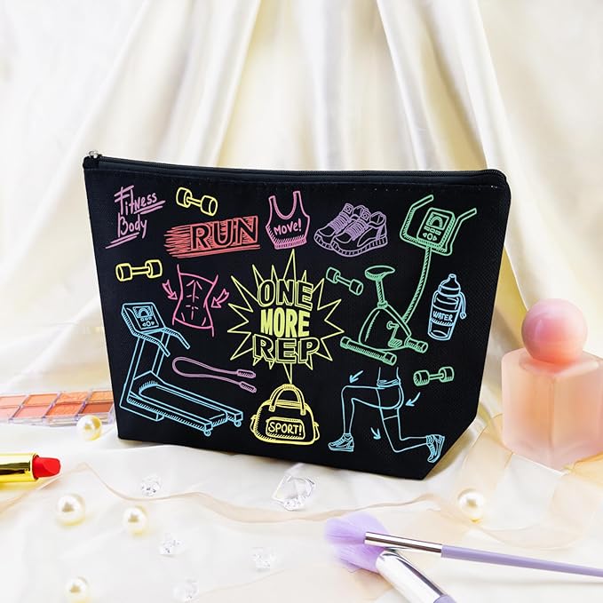 Fitness Gifts Women Gym Bag Cool Gifts for Gym Rats Workout Bag for Women Personal Trainer Gifts Crossfit Accessories Fitness Lovers Gift for Sister Friend Female Travel Toiletry Pouch