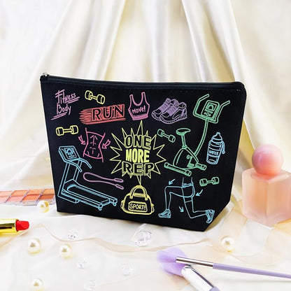 Fitness Gifts Women Gym Bag Cool Gifts for Gym Rats Workout Bag for Women Personal Trainer Gifts Crossfit Accessories Fitness Lovers Gift for Sister Friend Female Travel Toiletry Pouch