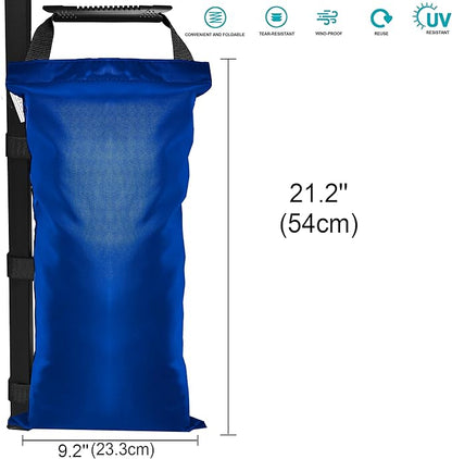 SANWAY 120 LBS (Unfilled) Sand Bags for Canopy Weights, Windproof-Portable and Durable to Secure Tents, Canopies, and Umbrellas-Blue