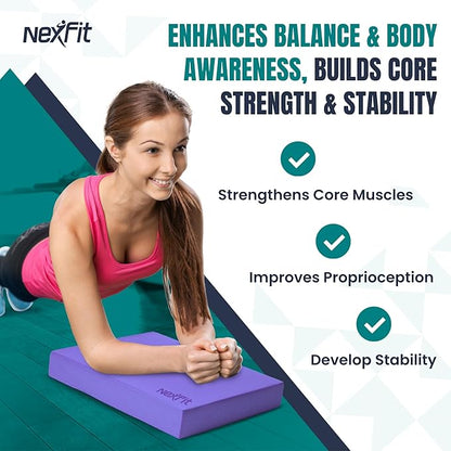 High-Density Balance Pad - Durable TPE Foam Balance Pad Physical Therapy, Foam Exercise Pad with Non-Slip Surface, Lightweight for Home & Gym Workouts, Core Strength & Balance Enhancement