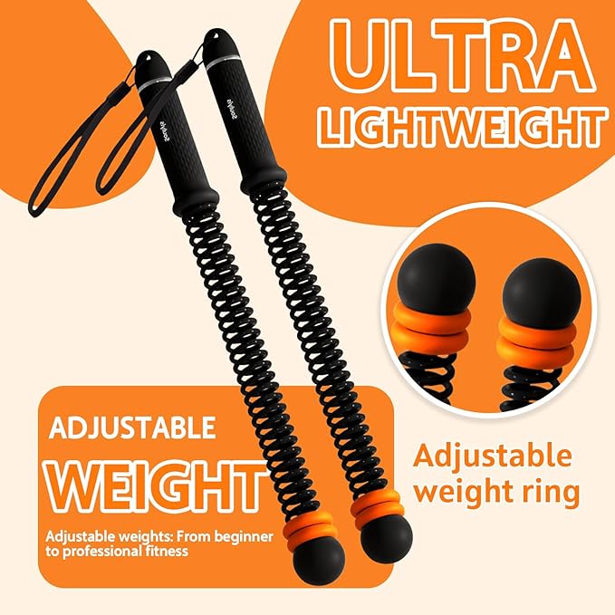 Soulyis Adjustable Ropeless Battle Ropes for Quiet Home Gym - Cordless Training Rope, Weighted Workout Ropes for HIIT, No-Jump Training & Full-Body Exercise,Fitness Equipment (Advanced Pink)