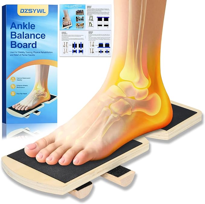 Ankle Balance Board & Ankle Strengthener for Physical Therapy Rehab, Plantar Fasciitis Relief, Stability Training, Balance Training – Foot Strengthener & Single Leg Balance Board
