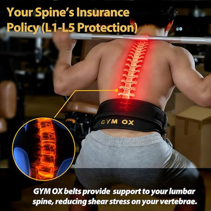 2-in-1 Weightlifting Belt & Dip Belt with Quick-Release Aluminum Buckle - Hybrid Squat Belt for Core Support & Weighted Pull Up Belt with High-Strength Strap - Heavy Duty Neoprene Gym Belt for Men & Women